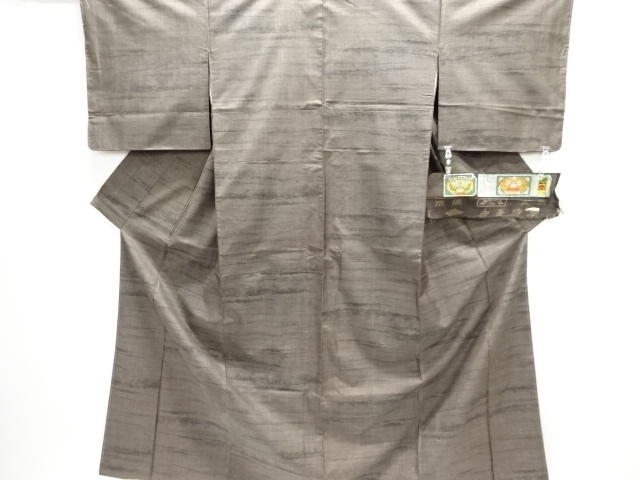 霞に樹木模様織り出し本場泥大島紬着物(9マルキ)